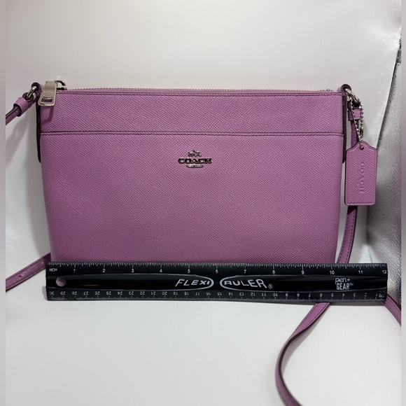 Coach Handbags - Coach Lavender Crossbody - Textured Saffiano Leather